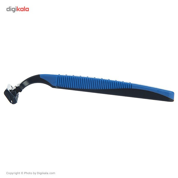 خود تراش سیلور مدل Rubber Grip Blue بسته 5 عددی