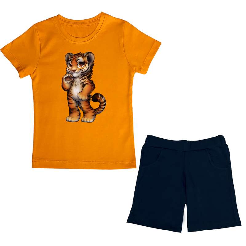 ست تی شرت و شلوارک پسرانه مدل tiger OG