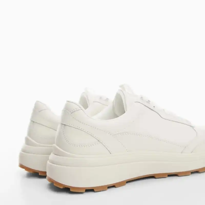 کفش روزمره زنانه مانگو مدل Lace-up leather sneakers 2024