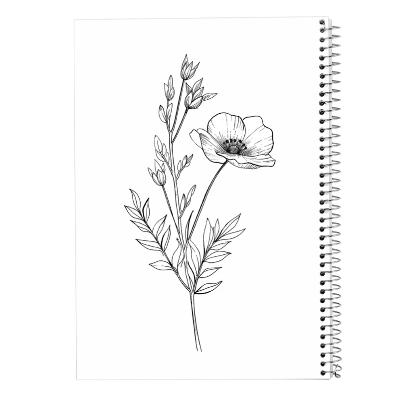 دفتر شطرنجی 50 برگ مدوپد مدل گل کد DF13822