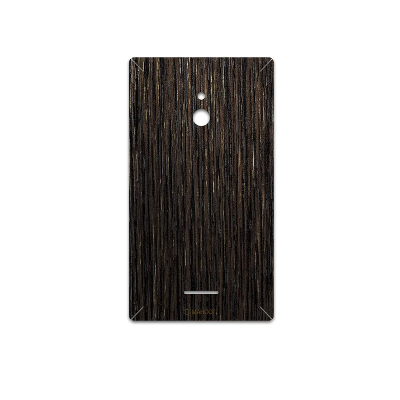 برچسب پوششی ماهوت مدل Dark-Gold-Stripes-Wood مناسب برای گوشی موبایل نوکیا XL