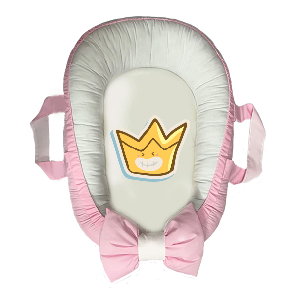 سرویس خواب سه تکه نوزاد مدل گارد محافظ دار طرح فانتزی تاج کد 025