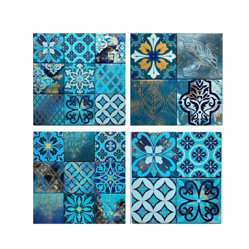 زیر لیوانی سهیلا جایروندی طرح کاشی کد Z L03 مجموعه ی 4 عددی