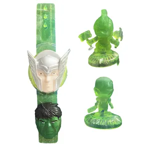 اسباب بازی ساعت مدل بچگانه طرح هالک و شخصیت اونجرز مجموعه 4 عددی 