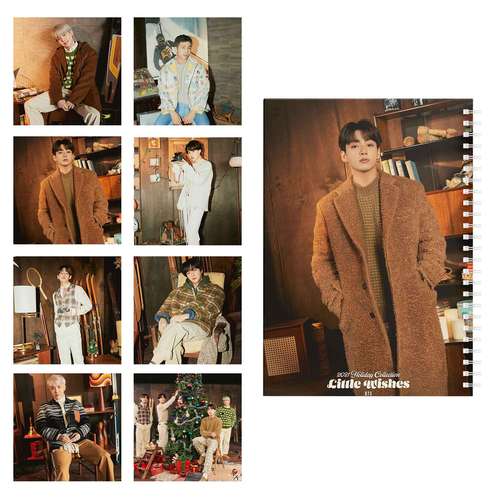 دفتر یادداشت گیم مون مدل BTS 2021 Holiday Collection کد 10111293 به همراه فتوکارت مجموعه 8 عددی