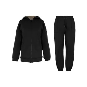 ست سویشرت و شلوار زنانه بنیس مدل 57200701 رنگ مشکی