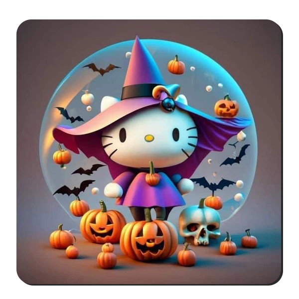  زیر لیوانی طرح کیتی کد nzl340