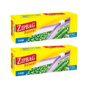 کیسه زیپ دار زیپ بگ دلاور مدل اسلایدر متوسط Large دو بسته 20 عددی