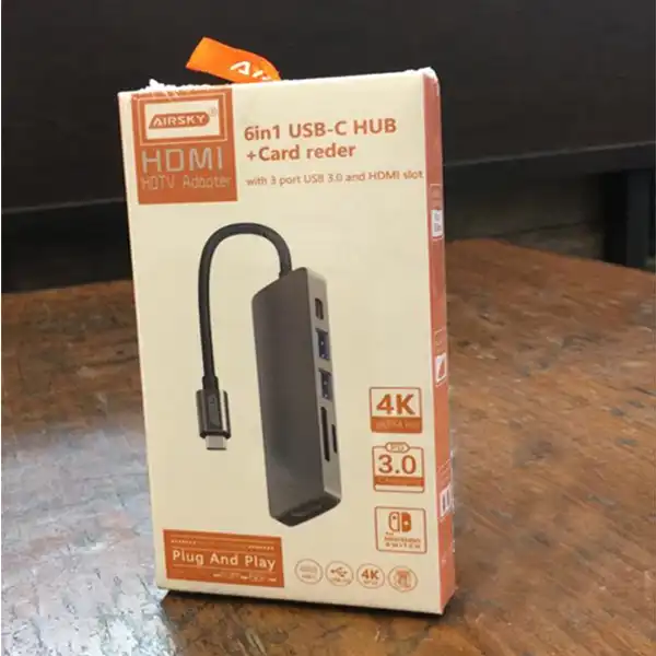 هاب 6 پورت USB-C ایراسکای مدل HC-13c