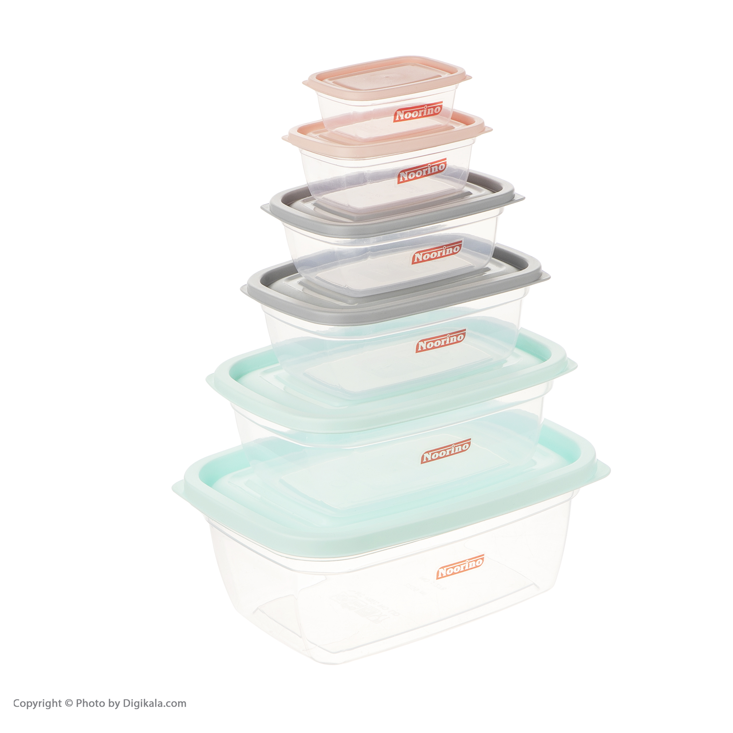 ظروف نگهدارنده نورینو مدل نرگس مجموعه 6 عددی