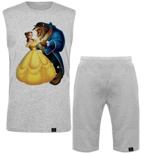 ست تاپ و شلوارک زنانه 27 مدل Beauty and the Beast کد MH1413
