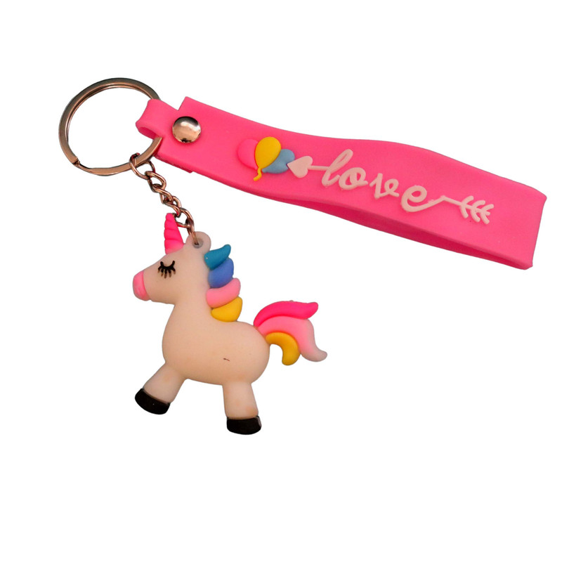 جاکلیدی دخترانه مدل یونیکورن رنگ صورتی