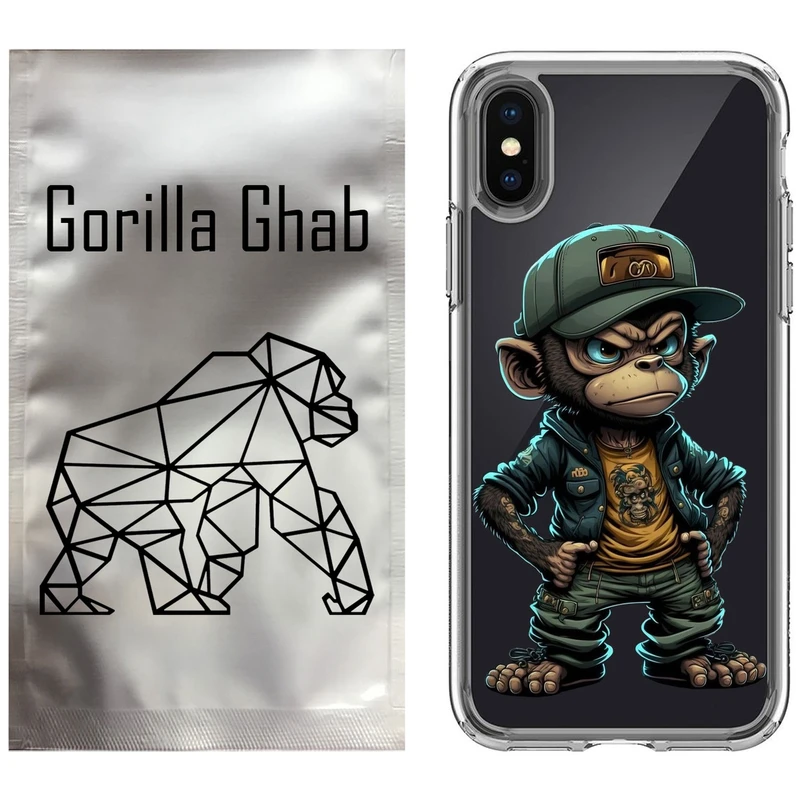 کاور گوریلا قاب مدل CLG کد 37 طرح Monkey مناسب برای گوشی موبایل اپل iPhone X / XS