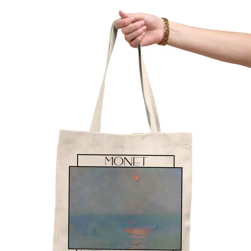 ساک خرید ترمه طراحان ایده مدل پل واترلو در مه از مونه کد 0190 - S