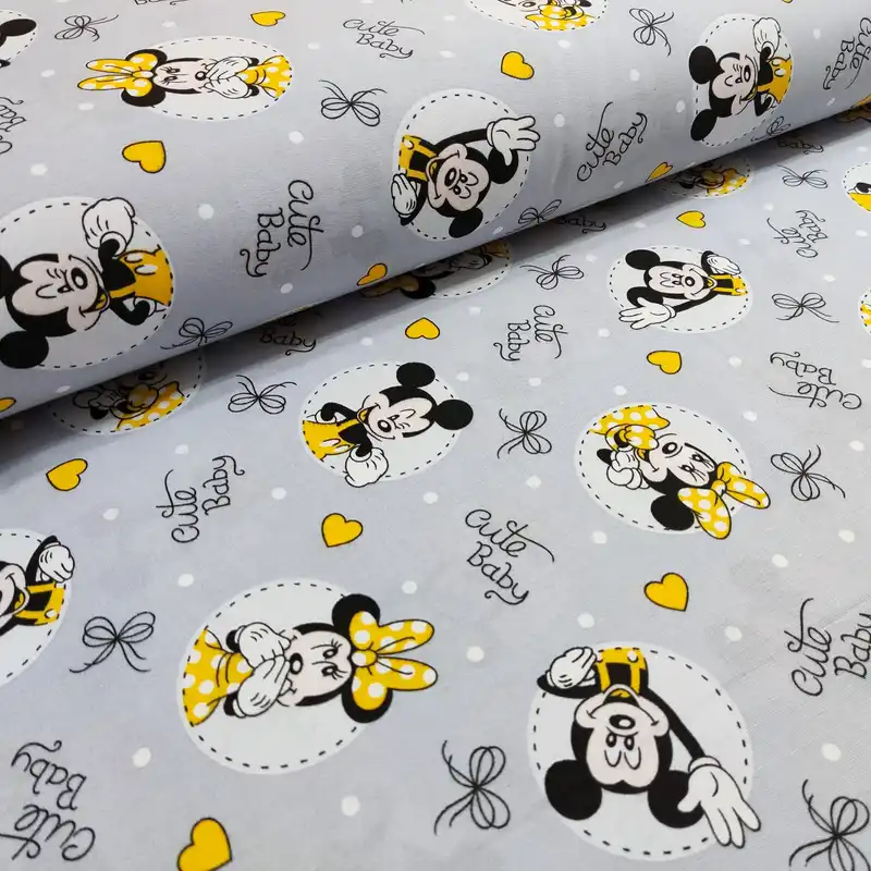 پارچه ملحفه طرح میکی موس کد 0180