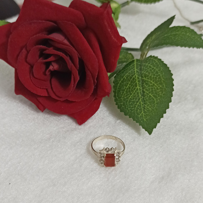 انگشتر نقره زنانه سلین کالا مدل عقیق ce-anagh3