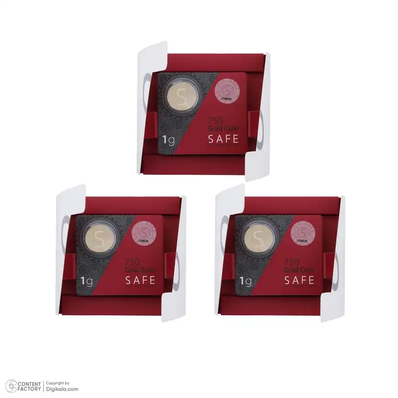شمش طلای 18 عیار طلای سیف مدل H3 بسته 3 عددی