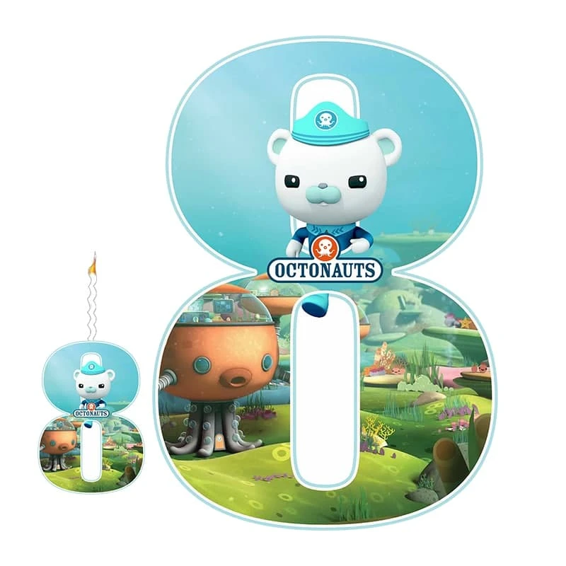 استند تولد مدل عدد 8 طرح اختانورد ها به همراه شمع