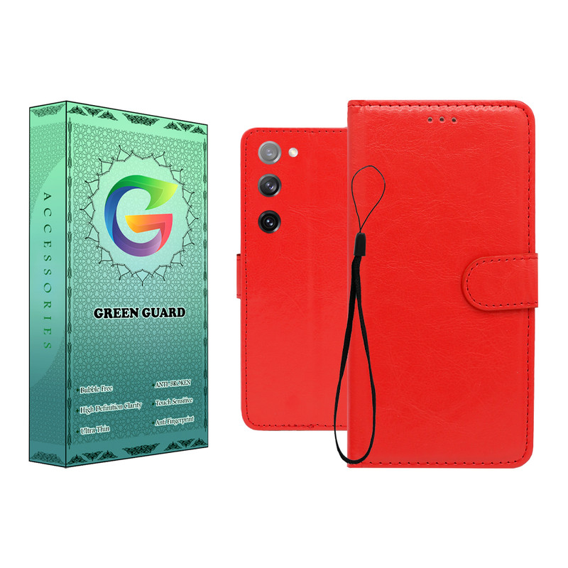 کیف کلاسوری گرین گارد طرح چرمی مدل Landing مناسب برای گوشی موبایل سامسونگ Galaxy S20 FE به همراه بند آویز