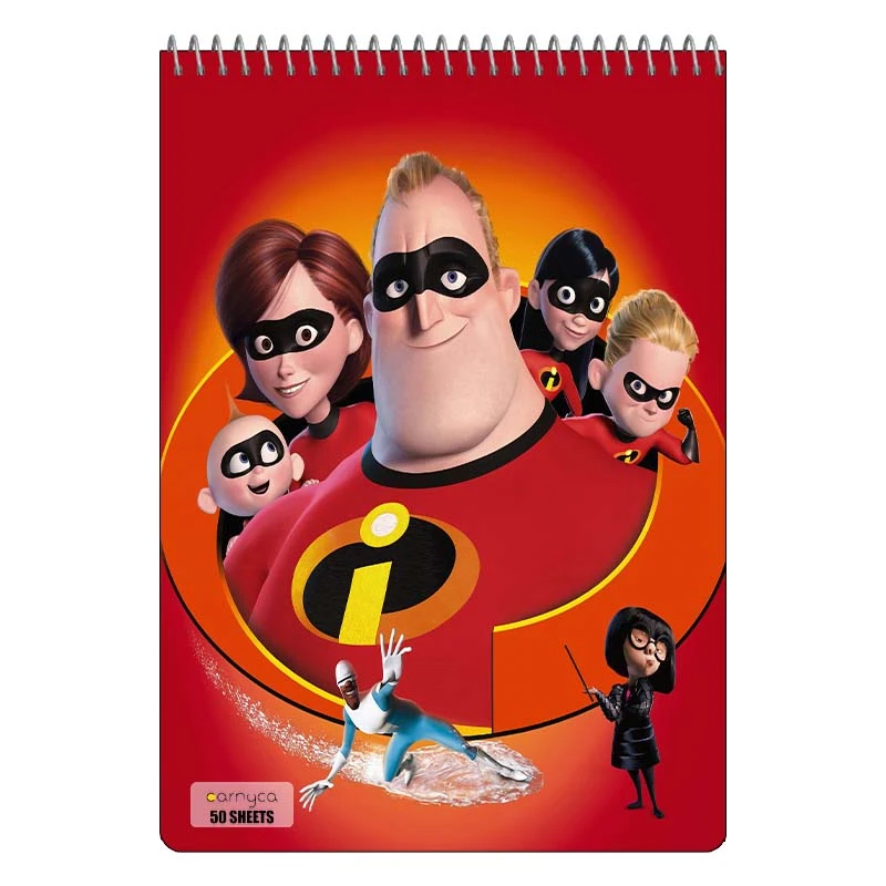 دفتر نقاشی 50 برگ سیمی کارنیکا طرح شگفت انگیزان The Incredibles کد 25990