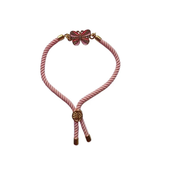 دستبند زنانه مدل آسانسوری طرح پروانه کد HC411