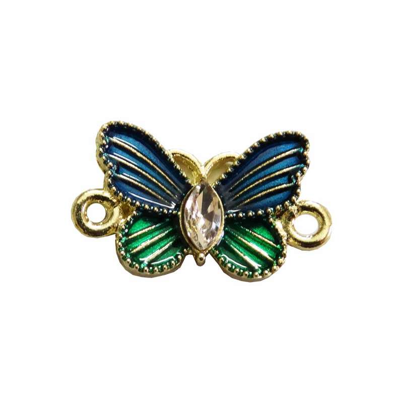 آویز دستبند مدل پروانه نگین دار کد AD 1006