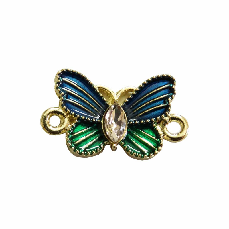 آویز دستبند مدل پروانه نگین دار کد AD 1006