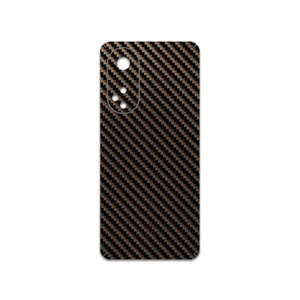 MAHOOT Glossy-Brown-Fiber Cover Sticker for Oppo A98
