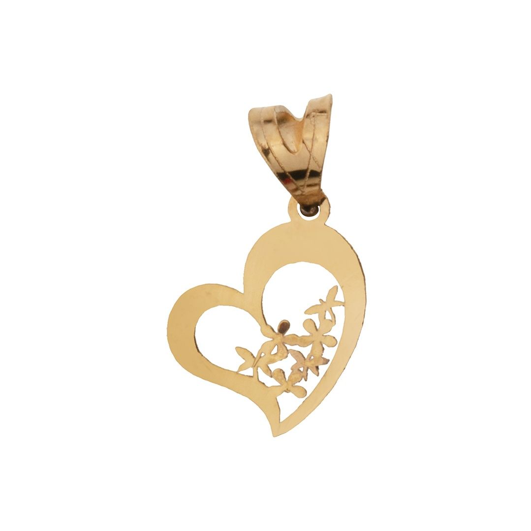 آویز گردنبند طلا 18 عیار زنانه مایا ماهک مدل MM1487 طرح قلب و سنجاقک -  - 1