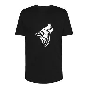 تی شرت لانگ مردانه مدل Wolf کد Sh023 رنگ مشکی