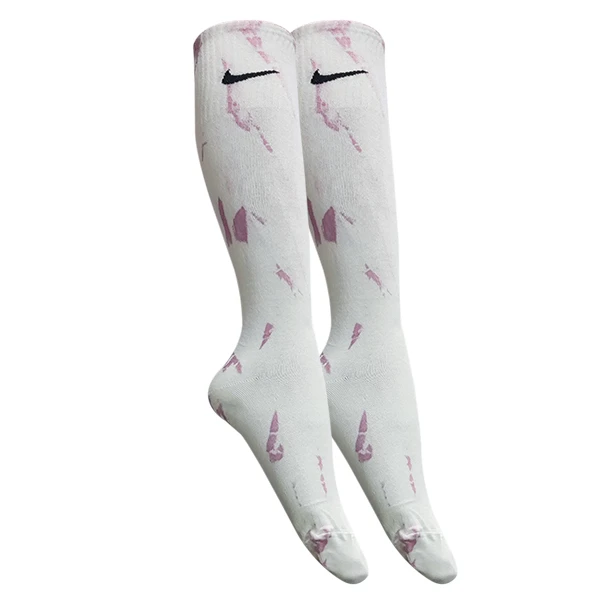 جوراب ورزشی ساق بلند زنانه مدل پنبه کش اسپرت آبرنگی کد PU44