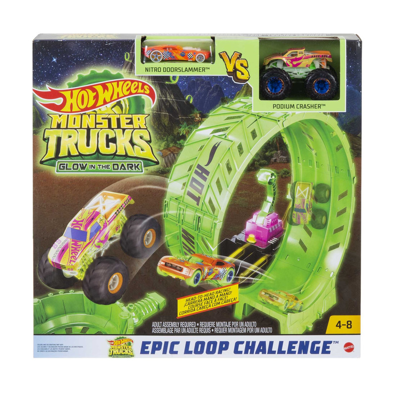 کیت ماشین بازی هات ویلز مدل Epic Loop Challenge Glow In The Dark کد HBN02