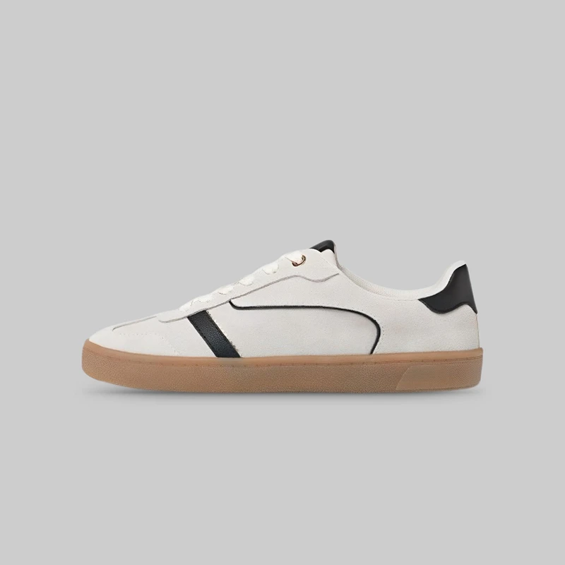 کفش روزمره زنانه استرادیواریوس مدل SPLIT LEATHER SNEAKERS 2025
