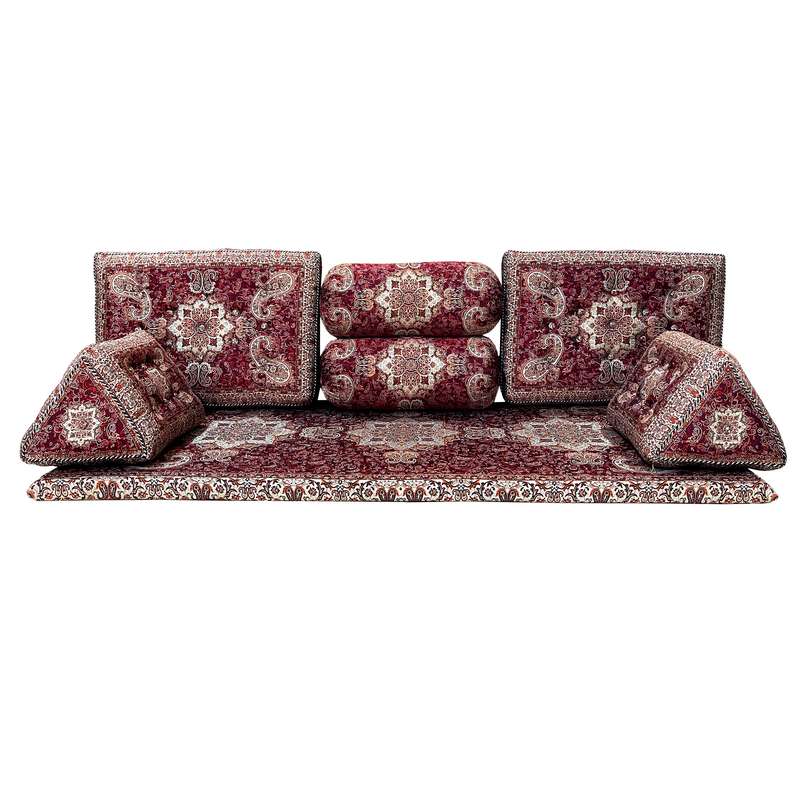 ست 7 تکه پشتی ترمه مدل الماس کد 10096