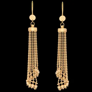 گوشواره طلا 18 عیار زنانه طلای مستجابی مدل گوی کد 02