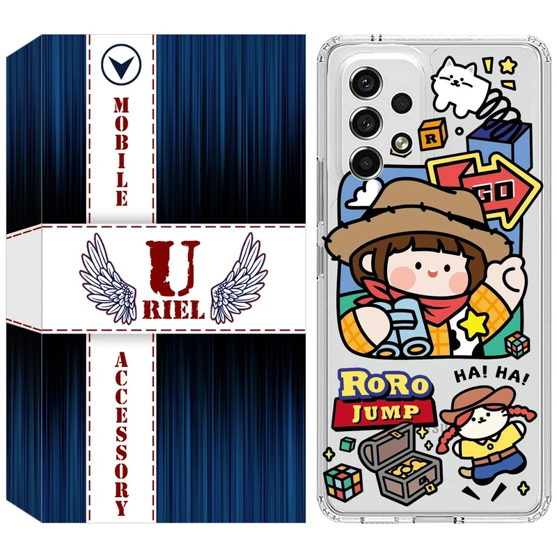 کاور یوریل مدل Clear کد 29 طرح دختر خوشحال مناسب برای گوشی موبایل سامسونگ Galaxy A23 4G