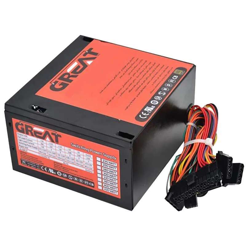 منبع تغذیه کامپیوترگریت مدل GR-230W کد 504 منبع تغذیه کامپیوترگریت مدل GR-230W کد 504