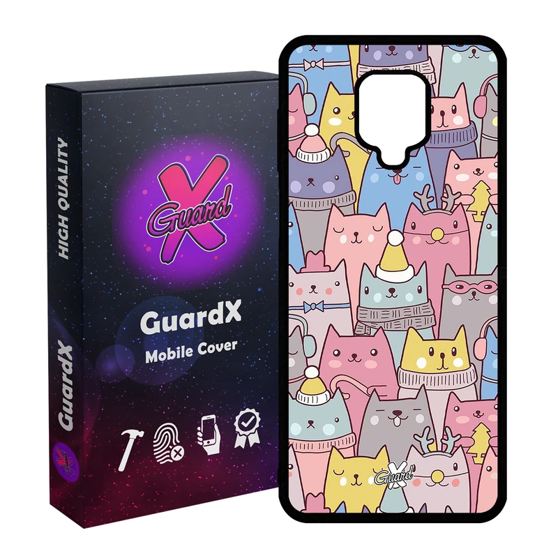 کاور گارد ایکس طرح Cat مدل Glass10074 مناسب برای گوشی موبایل شیائومی Redmi Note 9S / Note 9 Pro / Note 9 Pro Max
