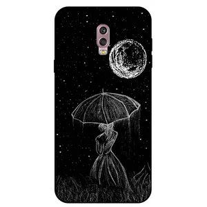 Megafone Girl and Moon 1369 Cover For Samsung Galaxy C8 / C7 2017