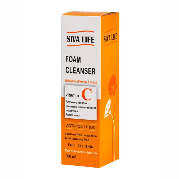 فوم شستشو صورت سیوا لایف مدل Vitamin-C حجم 150 میلی لیتر فوم شستشو صورت سیوا لایف مدل Vitamin-C حجم 150 میلی لیتر