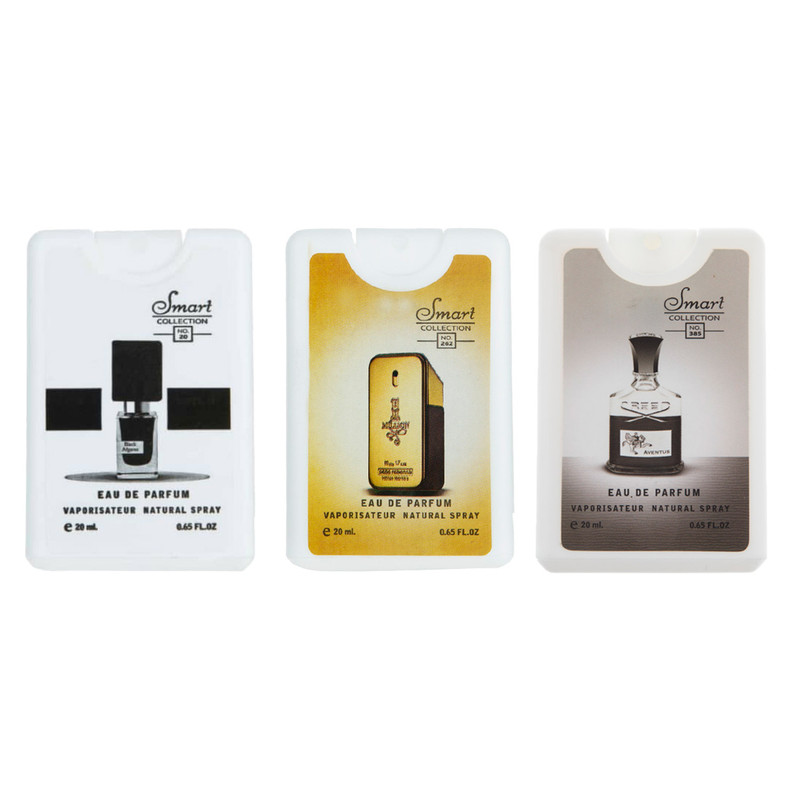 عطر جیبی مردانه اسمارت کالکشن مدل بلک افغان وان میلیون اونتیوس حجم 20 میلی لیتر بسته 3 عددی عطر جیبی مردانه اسمارت کالکشن مدل بلک افغان وان میلیون اونتیوس حجم 20 میلی لیتر بسته 3 عددی