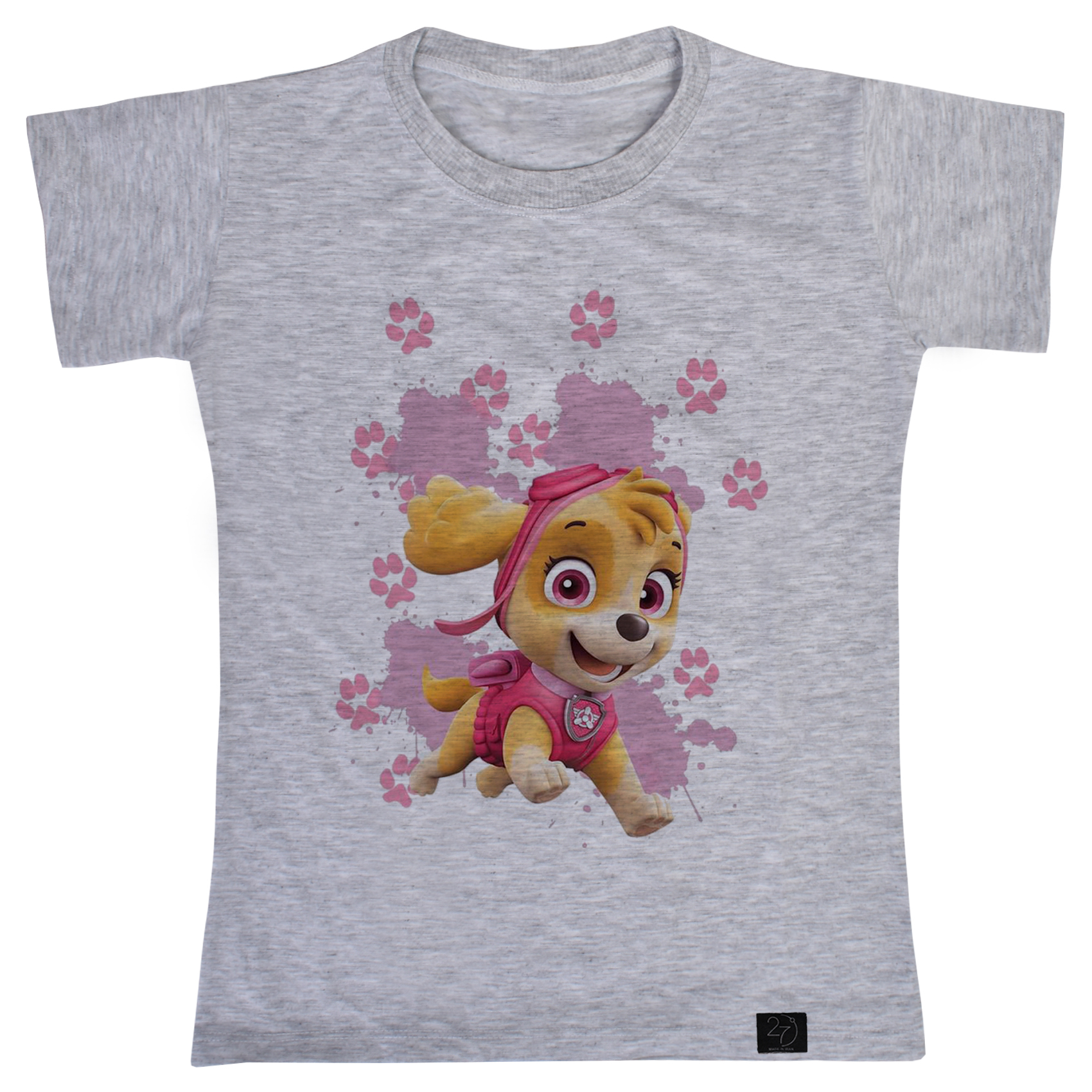 تی شرت آستین کوتاه دخترانه 27 مدل  سگ نگهبان کد WN1111