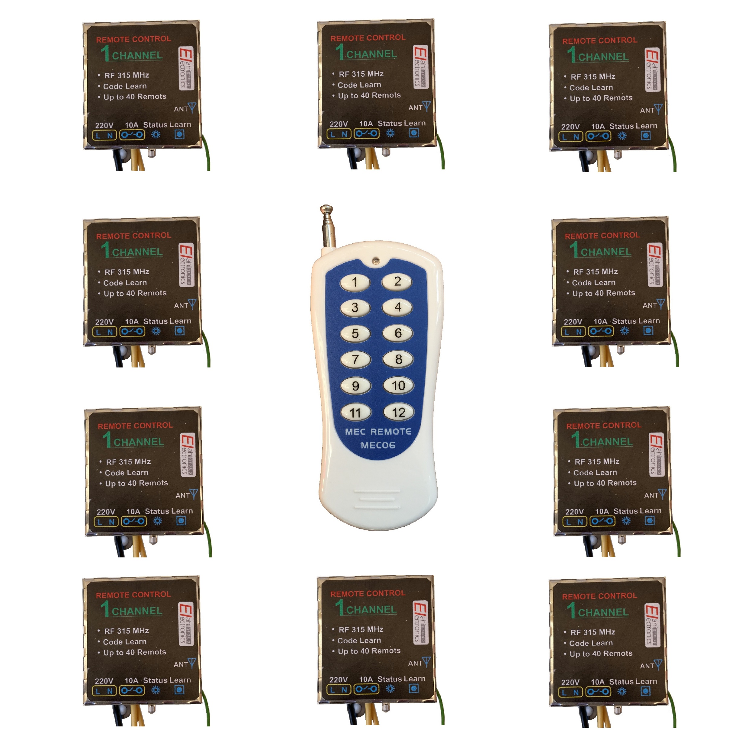 ریموت کنترل 10 کانال الکترونیک الهی مدل 315MHz