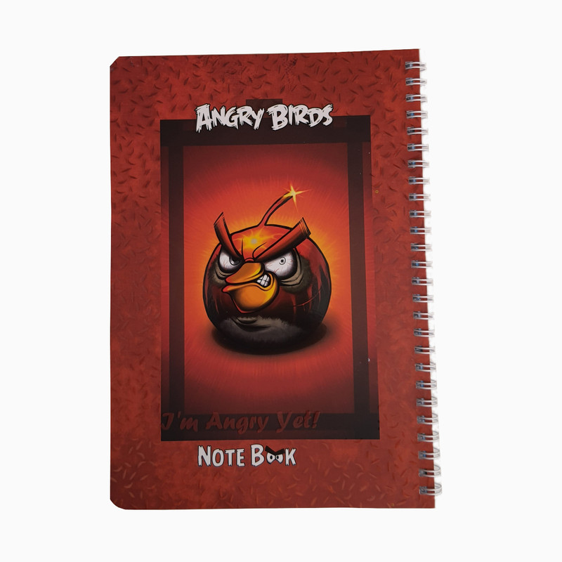 دفتر سیمی 50 برگ طرح پرنده خشمگین