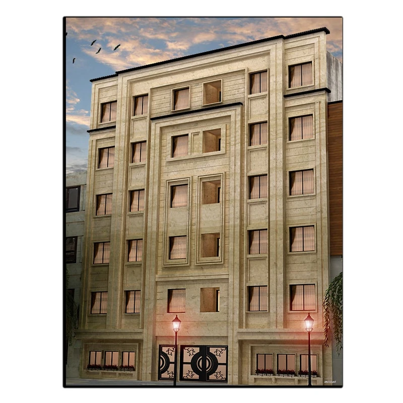 تابلو شاسی بکلیت طرح نمای بیرونی ساختمان مدل SH-13267