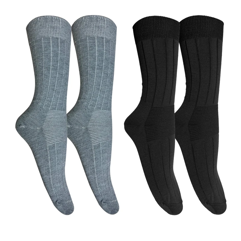 جوراب ساق بلند مردانه تن پوش هنگامه مدل دو سیلندر کد  TD مجموعه 2 عددی