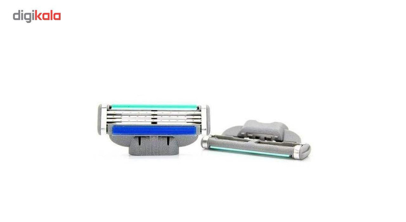 تیغ یدک ژیلت لیبل دار اصل مدل Mach 3 Turbo مجموعه 4 عددی