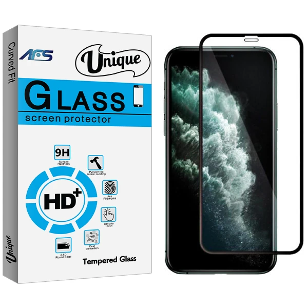 محافظ صفحه نمایش سرامیکی مات ای اف اس مدل Unique Glass مناسب برای گوشی موبایل اپل Iphone 11 pro max