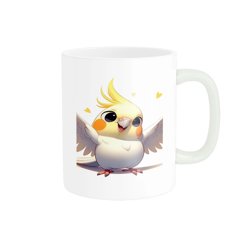 ماگ پاد آفرین مدل فانتزی طرح پرنده عروس هلندی کد p11185