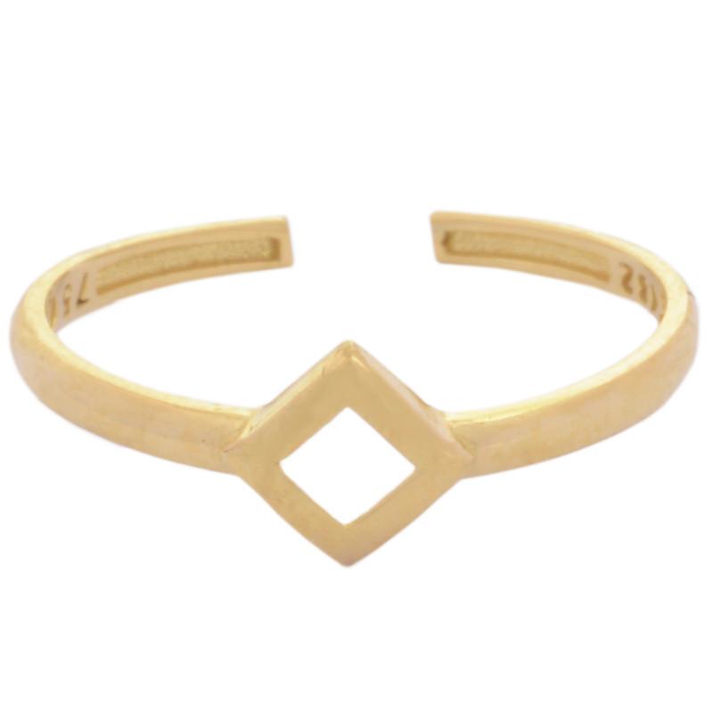 انگشتر طلا 18 عیار زنانه طلای مستجابی مدل لوزی T482 کد 521 سایز 45